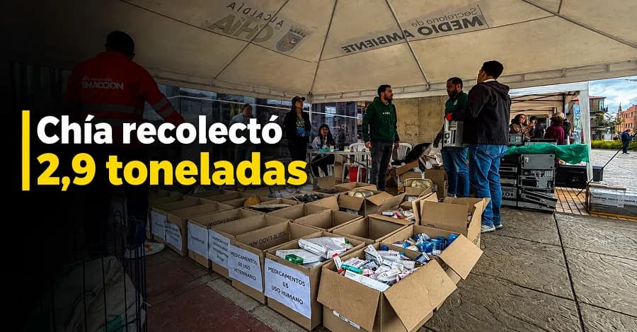 Chía recolecta 2,9 toneladas de residuos en Reciclatón